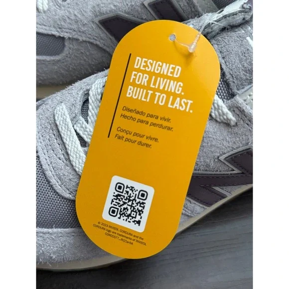 New Balance 574 Cordura Ghost Gray Purple Suede Sneakers Retro Women's Size 11.5 - Picture 6 of 8